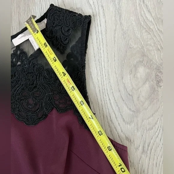 Forever21 Maroon and Black Lace Cocktail Dress - Picture 6 of 9